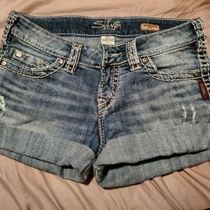Silver McKenzie Jean Shorts